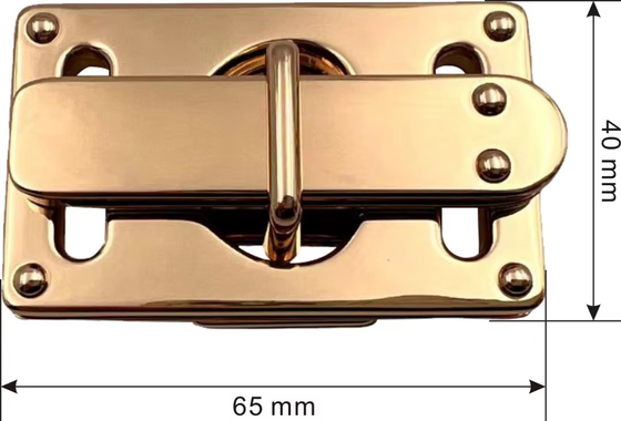 XS-231---004, J6611 Hardware voor het sluiten van handtassen met druk- en draaimetalen slot