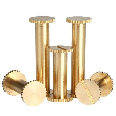 Gravureerde Nickel Plated Chicago Spiral Bag Hardware in roestvrij staal voor OEM CNC-onderdelen