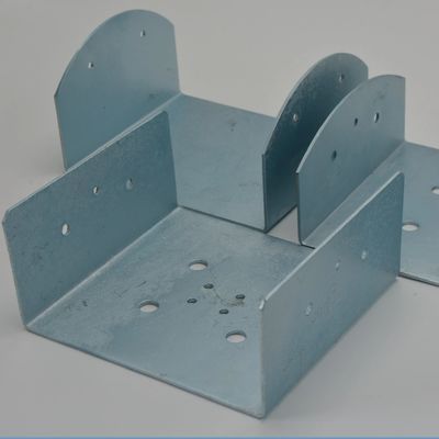 Roestvrij staal OEM CNC hardwarecomponenten gegalvaniseerd hout connector hoek L bracket balk steun bouwers