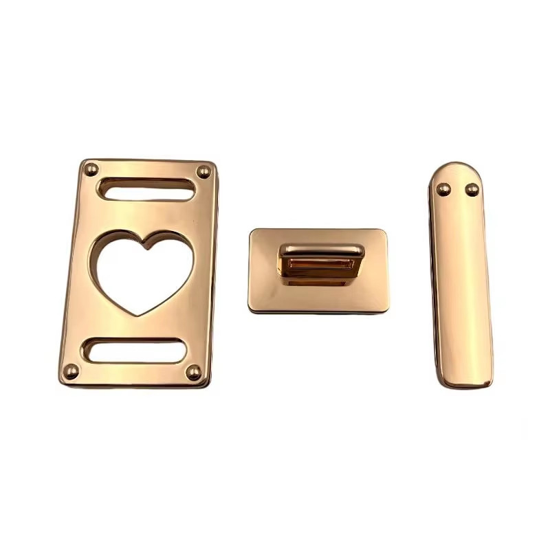 XS-231---004, J6611 Hardware voor het sluiten van handtassen met druk- en draaimetalen slot