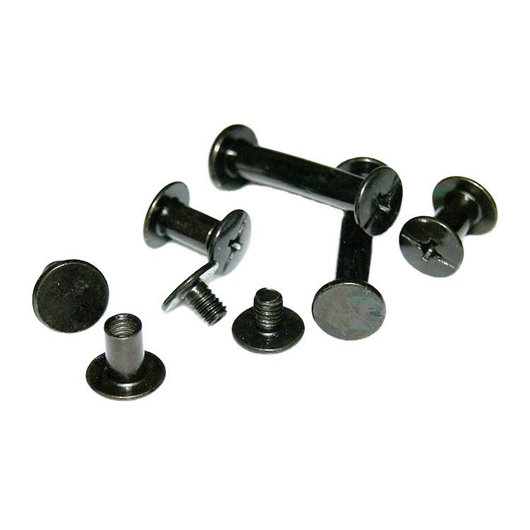 Gravureerde Nickel Plated Chicago Spiral Bag Hardware in roestvrij staal voor OEM CNC-onderdelen